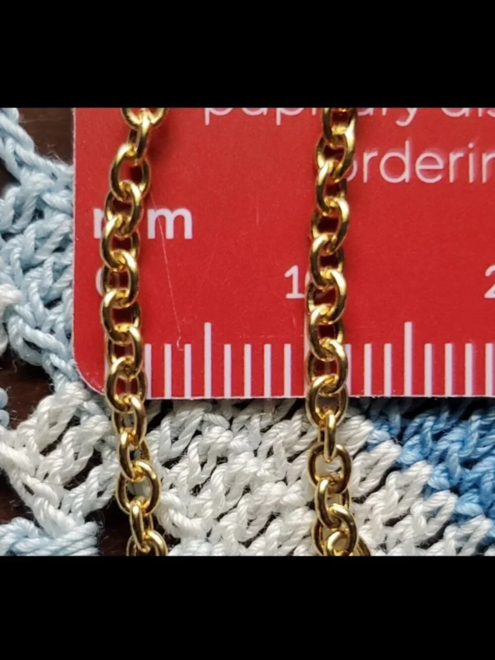 14k Yellow Gold Rolo Chain 24inch - Picture 5 of 5